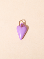 Lilac Drop Heart Charm