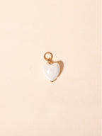 White Heart Charm