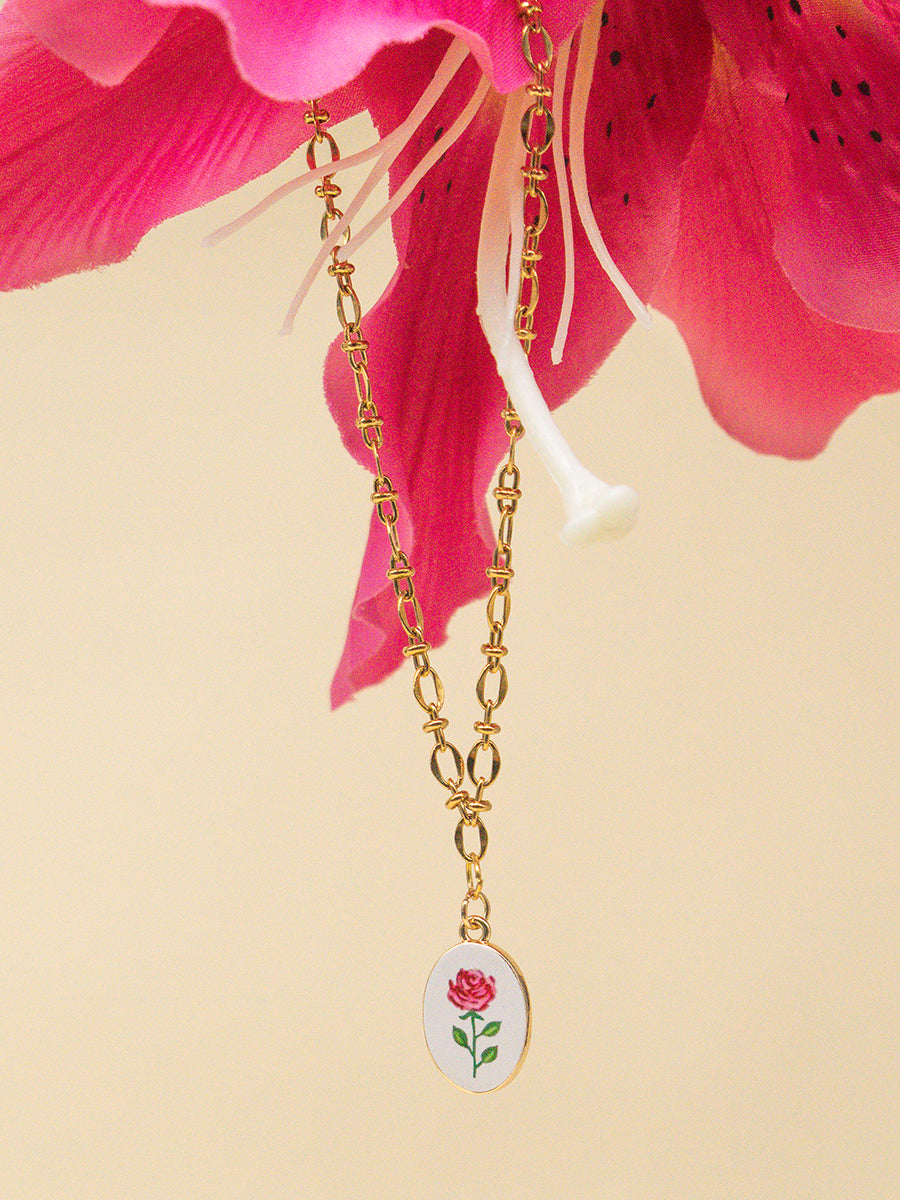 Eternal Rose Oval Charm
