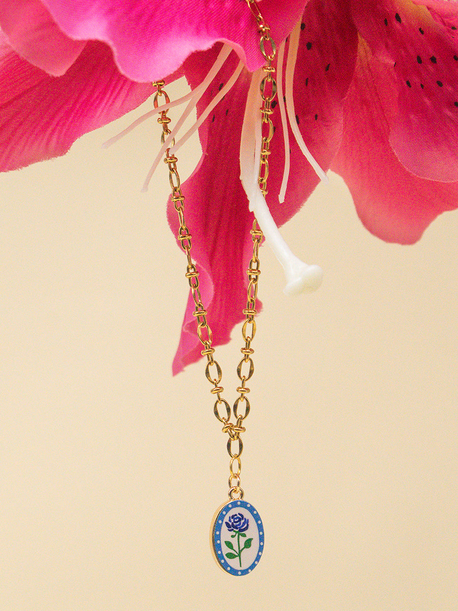 Blue Rose Charm