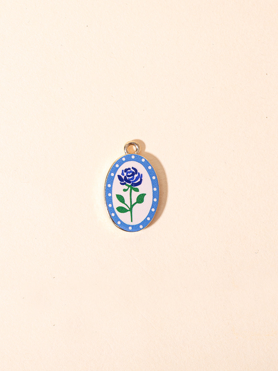 Blue Rose Charm