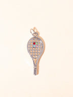 Silver Tennis Spark Charm