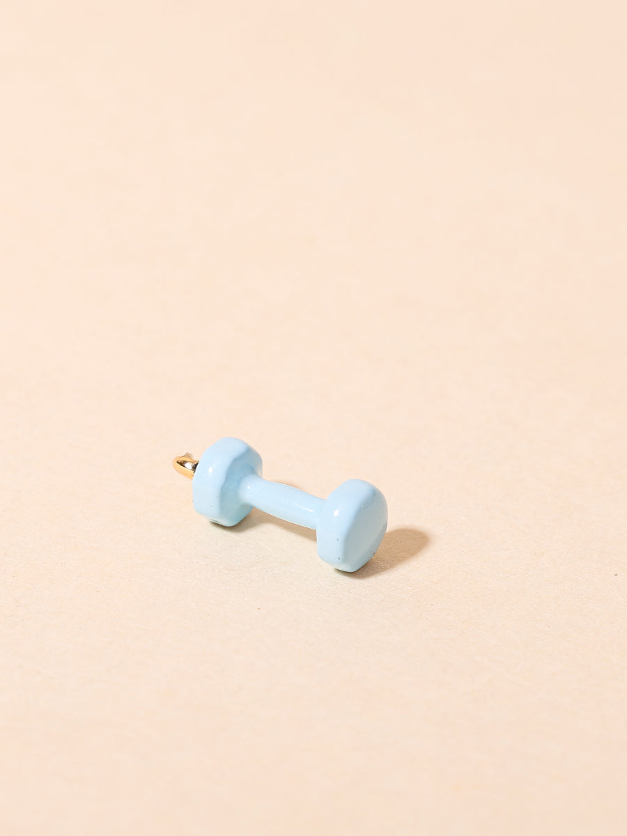 Blue Power Dumbbell Charm