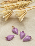 Lilac Drop Heart Charm
