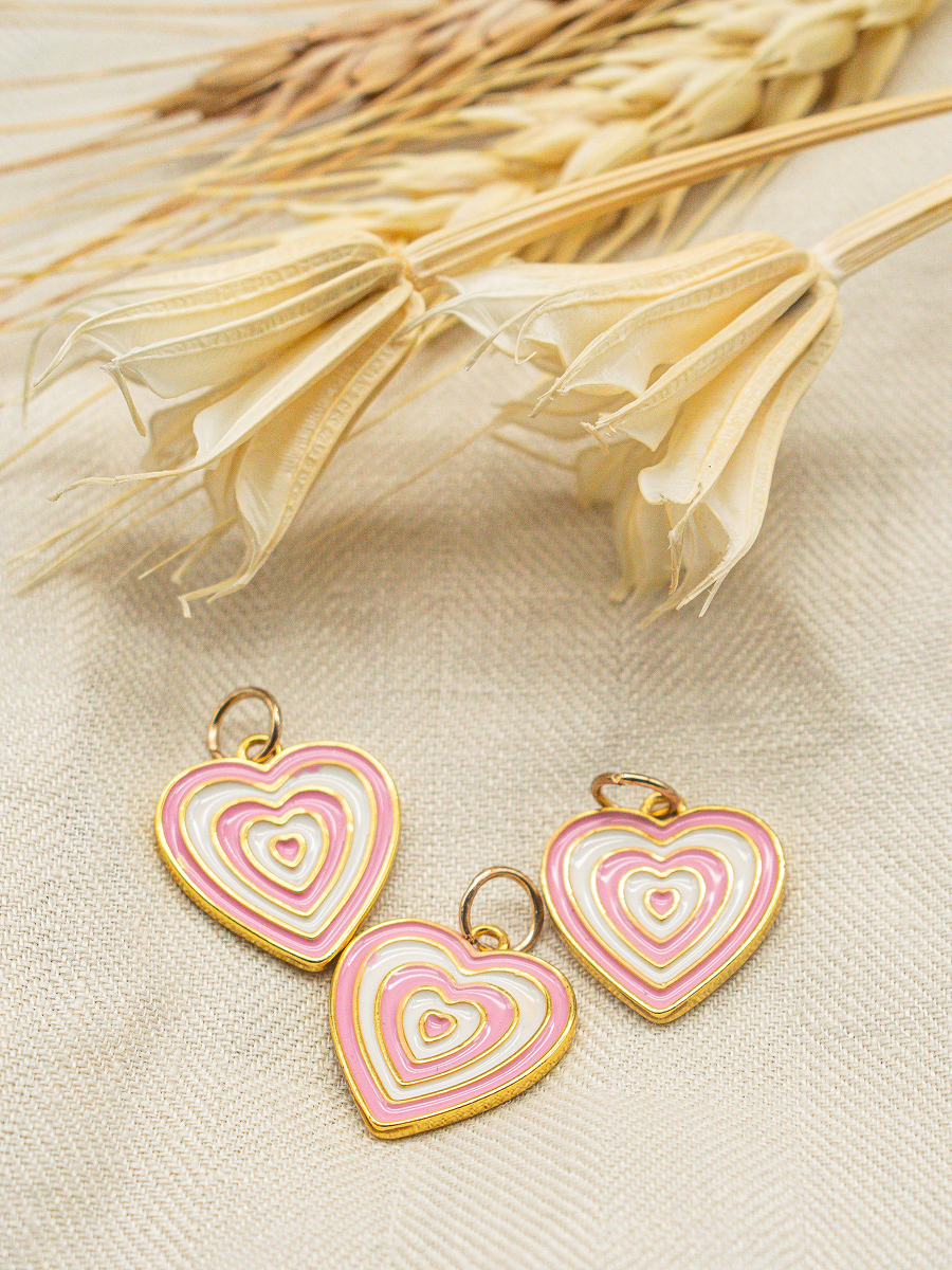 Retro Heart Charm