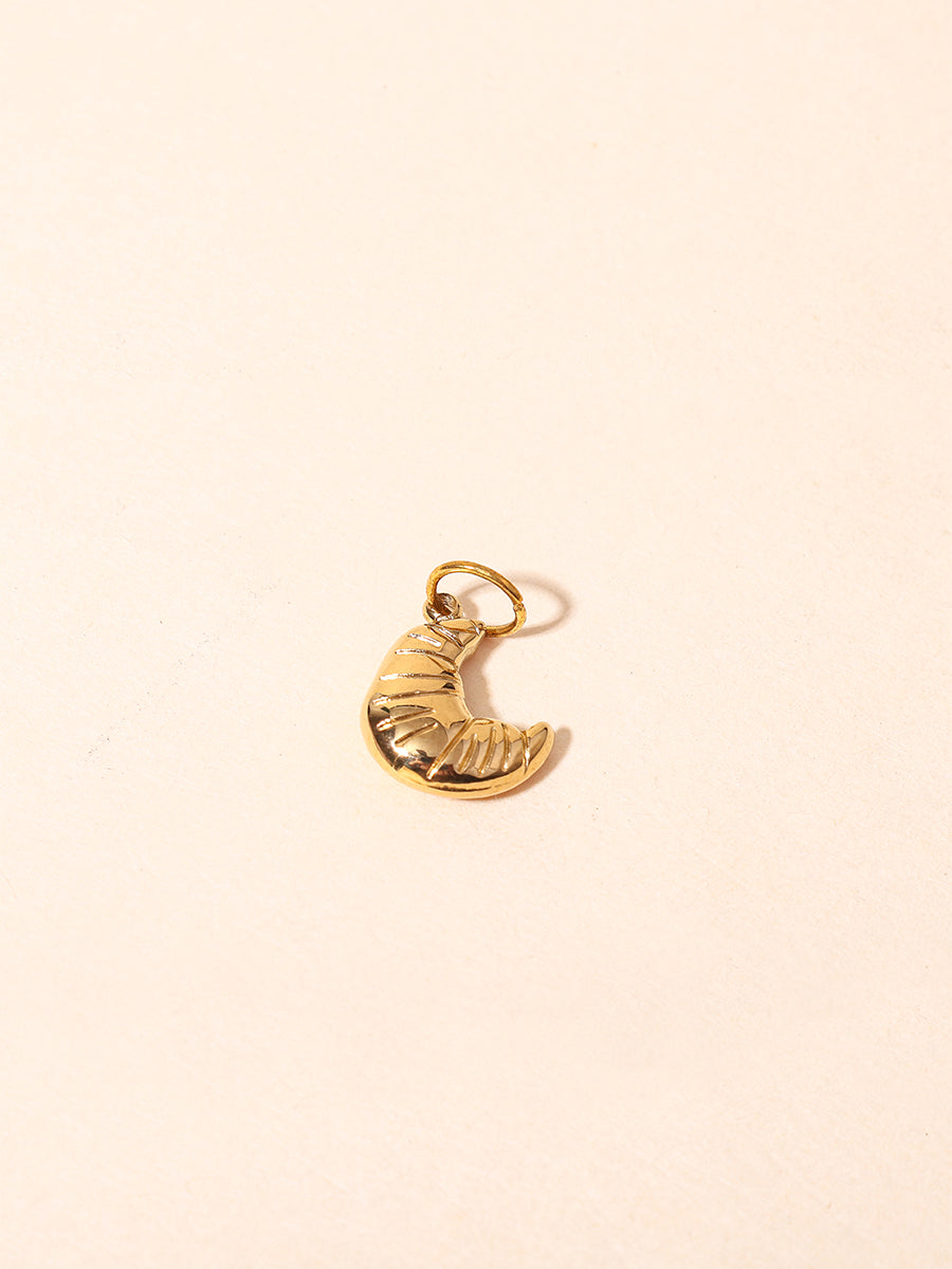 Golden Croissant Charm